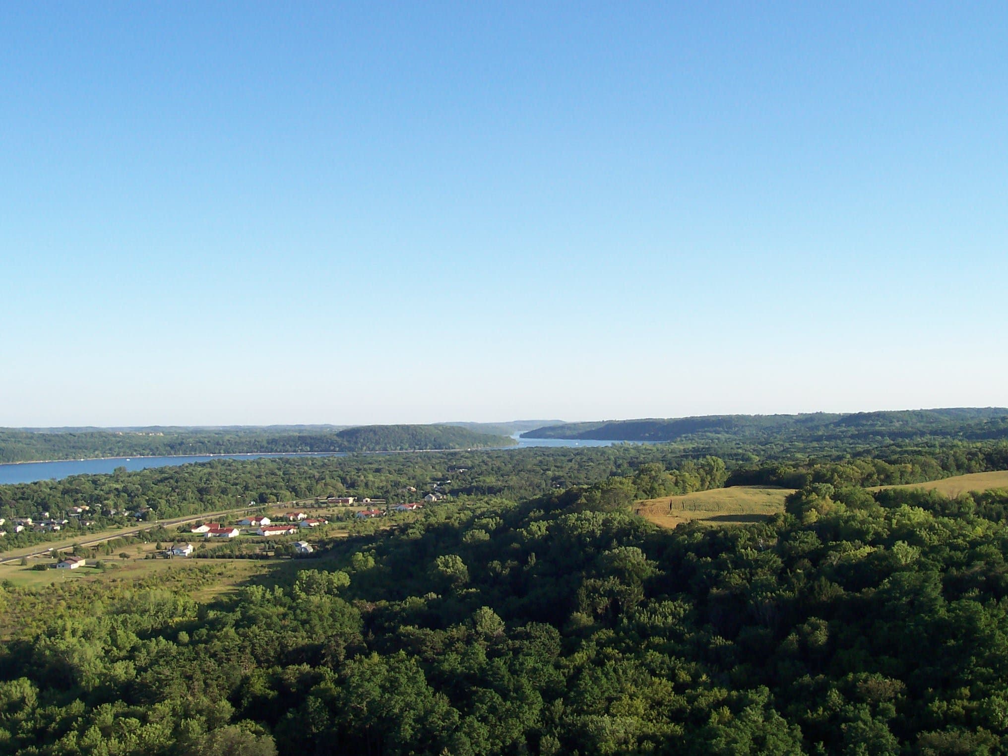 St. Croix River viewed from above Afton on a summer afternoon.